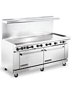 American Range AR-72G 72" Heavy Duty Gas Range with 72" Griddle - 190,000 BTU