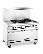 American Range AR-12G-6B 48" Heavy Duty Gas Range with 12" Griddle - 266,000 BTU