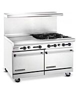 American Range AR-24G-4B 48" Heavy Duty Gas Range with 24" Griddle - 222,000 BTU