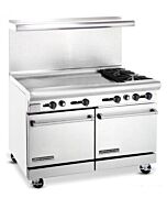 American Range AR-36G-2B 48" Heavy Duty Gas Range with 36" Griddle - 178,000 BTU