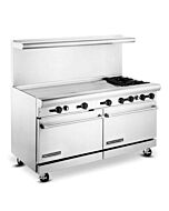 American Range AR-48G-2B 60" Heavy Duty Gas Range with 48" Griddle - 214,000 BTU