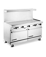 American Range AR-60-G 60" Heavy Duty Gas Range with 60" Griddle - 170,000 BTU