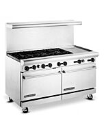 American Range AR-6B-24RG 60" Heavy Duty Gas Range with 6 Burners and 24" Raised Griddle -302,000 BTU