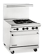 American Range ARW36-12FT-4B 36" Heavy Duty Gas Range 32" Oven with 12" French Top & 4 Burners