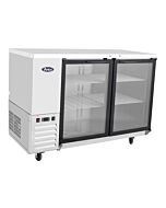 Atosa MBB59GGR 58" Glass Two Door Back Bar Refrigerator