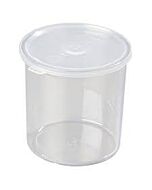 Cambro 1.2 Qt. Clear Round Plastic Crock with Lid CCP12152