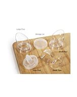 GET CLIPS-PLAIN-PC-CL Set of 8 Plain Salad Dressing Bottle Clips