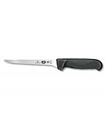 Victorinox 5.6413.15-X6  6" Straight Narrow Flexible Blade Boning Knife with Black Fibrox Handle