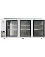 Atosa MBB90GGR 90" Glass 3 Door Back Bar Refrigerator