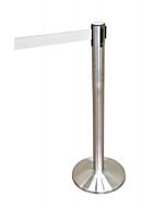 Omcan Crowd Control System, Stainless Steel, With Black Ribbon Band