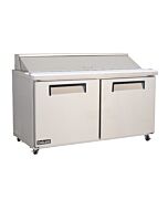 Celcold-CSP6016 61.2" Double Door Refrigerated Sandwich/Salad Prep Table - 15.5 Cu.Ft