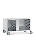 Convotherm Oven stand Closed on three sides, 14 pairs of shelf rails SS construction on casters, for C4 6.10 & 10.10 (P/N 3251549)