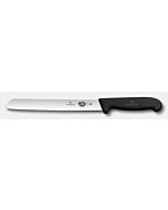 Victorinox 5.2533.21-X8 8" Slant Tip Serrated Bread Knife with Fibrox Handle