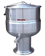 Crown Steam DP-30 Stationary Direct Steam Kettle, Pedestal 2/3 Jacketed, 30 gallon