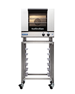  Turbofan E23M3/SK23 24" Half Size Sheet Pan Manual/Electric Convection Oven on a Stainless Steel Stand