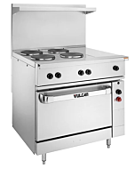Vulcan EV36S-4FP1HT Endurance Series 36" Electric Range with 4 French Plates, 1 Hot Top, and Standard Oven - 208/240/480V
