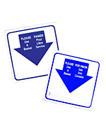 Omcan Shopping Basket Sign - English, French, Spanish