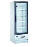 Zanduco 22" Single Swing Glass Door Merchandiser Refrigerator with 9.1 cu.ft. Capacity - White, 110V