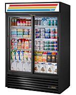 True GDM-47-HC-LD Glass Slide Door Refrigerator with LED Lighting