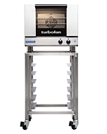 Turbofan E22M3/SK23 24" Half Size Sheet Pan Manual/Electric Convection Oven on a Stainless Steel Stand