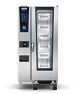 Rational CF1GRRA.0000243 iCombi Pro 20-Half Size Combi Oven Natural Gas with 2.5" Mobile Rack - 208/240V, 1 Phase