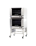 Turbofan E27M3/2C  32" Full Size Sheet Pan Manual/Electric Convection Ovens Double Stacked With Caster Base Stand