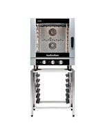 Turbofan EC40M7/SK40A Full Size 7-Tray Manual/Electric Combi Oven on a Stainless Steel Stand, 208V/240V, 60Hz