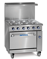 Imperial IR-6-E 36" Commercial Electric Range with 6-Burner Plate and Standard Oven - 208V