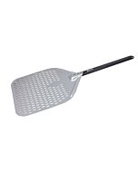 Omcan 37-4/5" Perforated Aluminum Pizza Peel with 13-4/5" x 17-5/7" Rectangular Blade