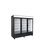 Kool It KGF-72DV 81" Triple Glass Door Display Freezer - 72 Cu. Ft.