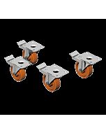 Combistar KRTB610 Casters, set of 4, two with branks (for use with non-stacked oven only)