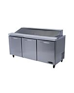 Kool-It KSTM-72-3 - 72" Mega Top Refrigerated Prep Table with Three Doors