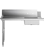 Zanduco 30" x 60" Left Side Soiled Dish Table with Sink