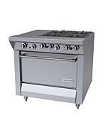 Garland  M43-1S Master Series 34" Natural Gas Range with 12" wide Hot Top, 4 Open Burners and 1 Storage Base - 118,000 BTU