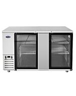 Atosa MBB69GGR 68" Glass Two Door Back Bar Refrigerator