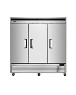 Atosa MBF8508GR 82" Bottom Mount Solid Three Door Reach In Refrigerator