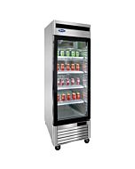 Atosa MCF8701GR 27" Bottom Mount Single Glass Door Reach In Merchandiser Freezer