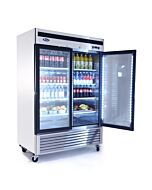 Atosa MCF8707GR 54" Bottom Mount Two Glass Door Reach In Merchandiser Refrigerator