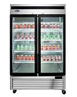 Atosa MCF8703ES 54" Bottom Mount Two Glass Door Merchandising Freezer - CA