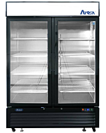 Atosa MCF8721ES 54" Bottom Mount Two Glass Door Reach In Merchandiser Freezer