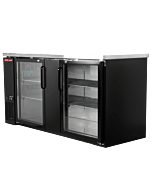 New Air NBB-69-SG 69" Two-Glass Door Back Bar Refrigerator with 665L Capacity - 115V, 4.7A