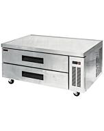 New Air NCB-052-SS 52" Two Drawer Stainless Steel Refrigerated Chef Base with 238L Capacity - 115V, 1/6HP