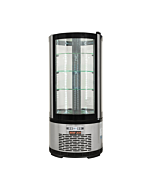 New Air NDC-010-RD 19" Circular Countertop Refrigerated Display Case with 100L Capacity - 115V, 1/5HP
