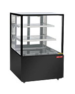 New Air NDC-36-SG 35.5" Square Glass Floor Refrigerated Display Case with 417L Capacity - 115V, 650W