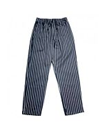 Chef Revival E-Z Fit Pants, White/Black Pin Stripe, Cotton  P040WS