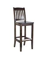 Unichairs Pub Barstool Fixed Chair Dark Brown Chair Frame 43.5" Height