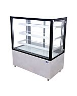 Zanduco 48" Square Glass Floor Refrigerated Display Case