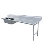 Zanduco Right Side Soiled Dish Table with Two Sinks