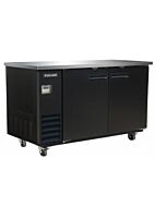 Celcold-CBB60B-61" Black Back Bar - 14.16 Cu.Ft.