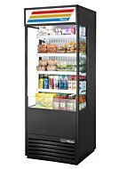 True TOAM-30GS-HC~TSL01 30" Glass Sided Open Air Display Case - Standard Look